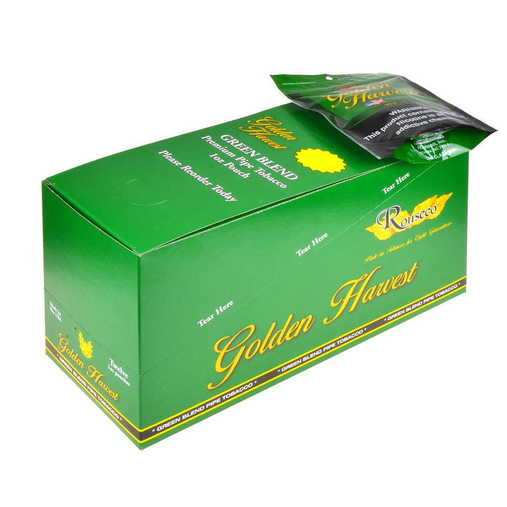 Golden Harvest Mint Blend Pipe Tobacco 1 oz. Pack of 12 1