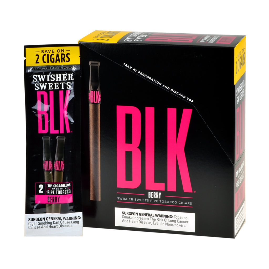 Swisher Sweets BLK Tip Cigarillos 15 pouches of 2 Berry 3
