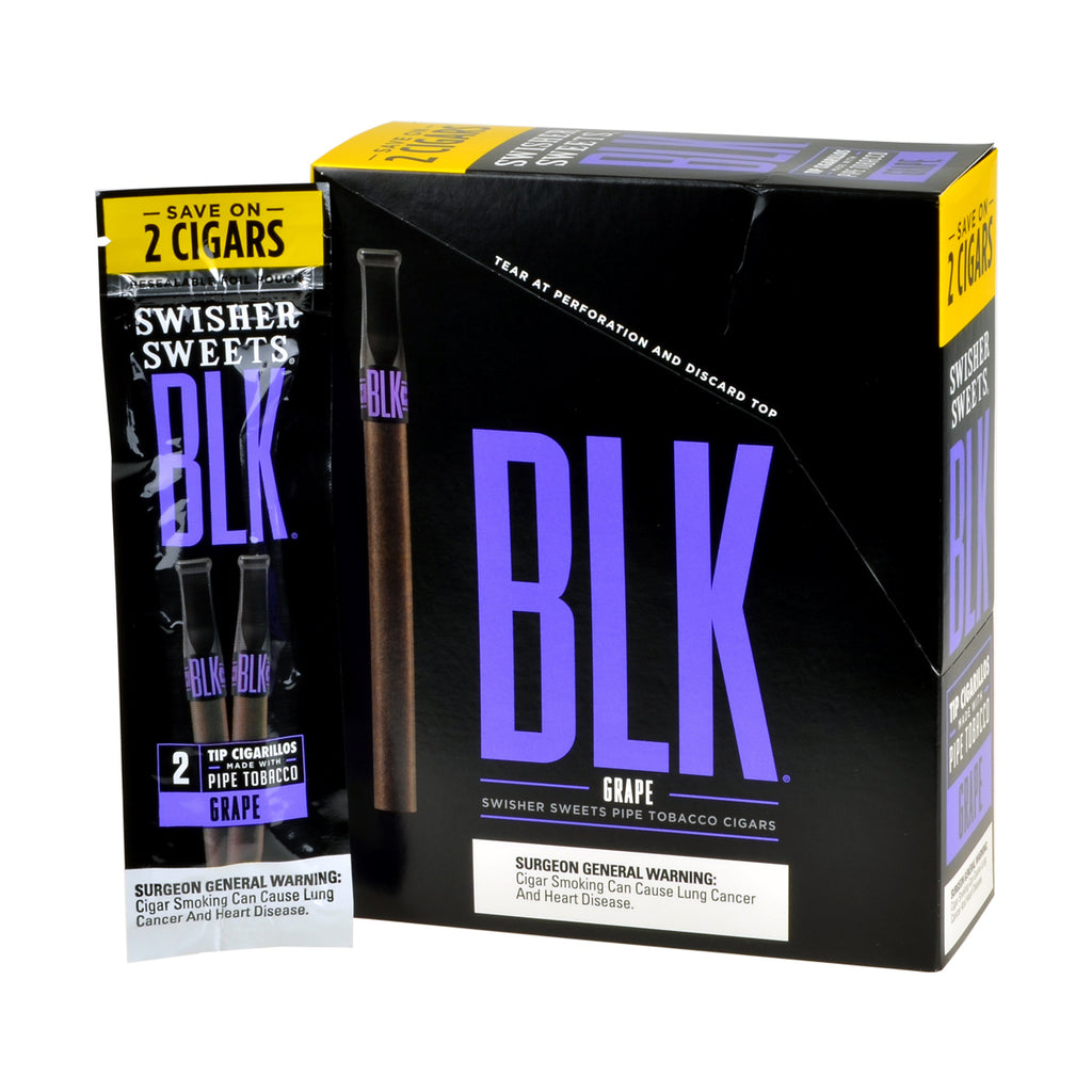 Swisher Sweets BLK Tip Cigarillos 15 pouches of 2 Grape 3