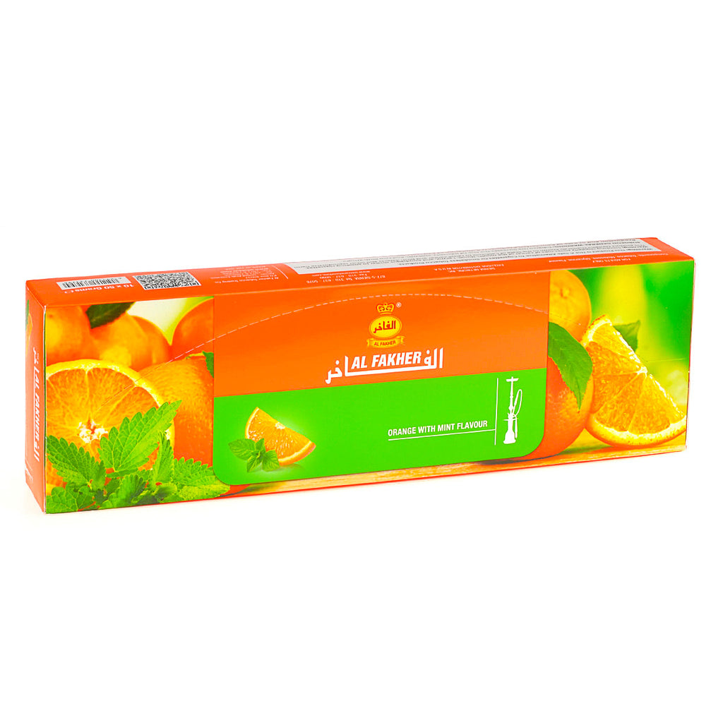Al Fakher Orange With Mint Hookah Shisha 10 Packs of 50g 2