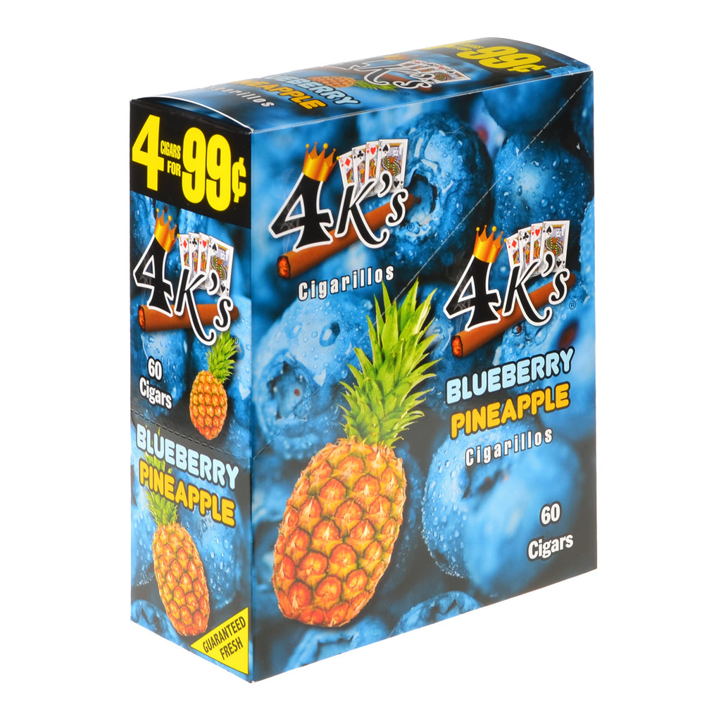 4 Kings Cigarillos 15 Packs of 4 Blueberry Pineapple 1