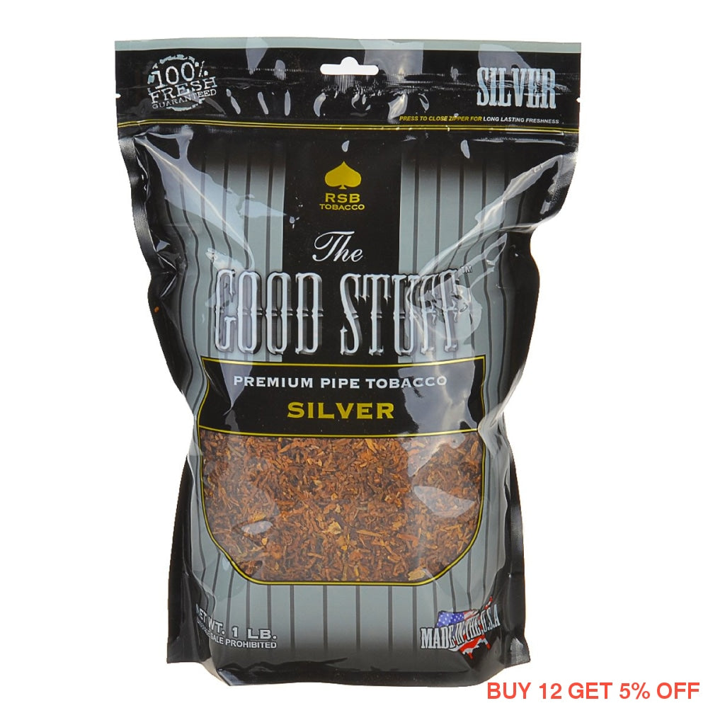 Good Stuff Silver Pipe Tobacco 16 oz. Bag 1
