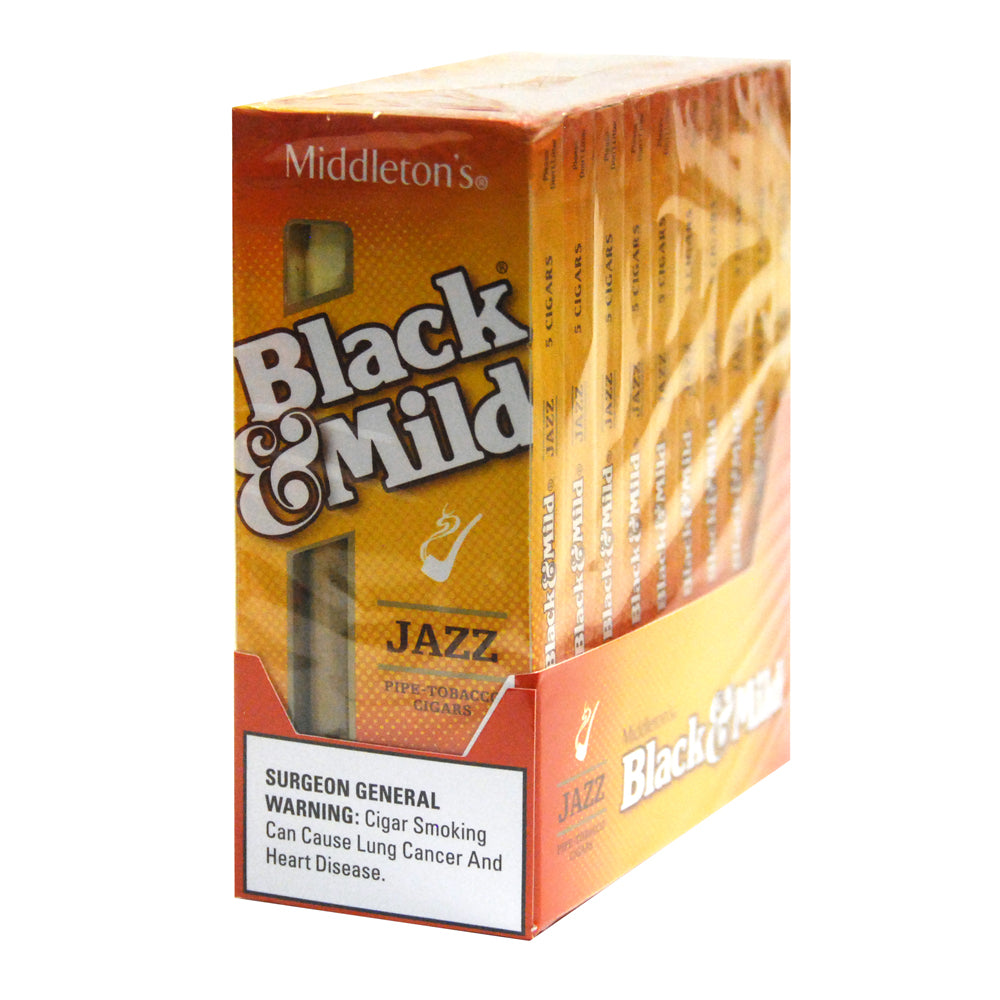Middleton's Black & Mild Jazz Cigars 10 Packs of 5 1
