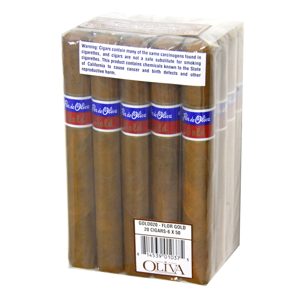 Flor de Oliva 6 x 50 Gold Cigars Pack of 20 1