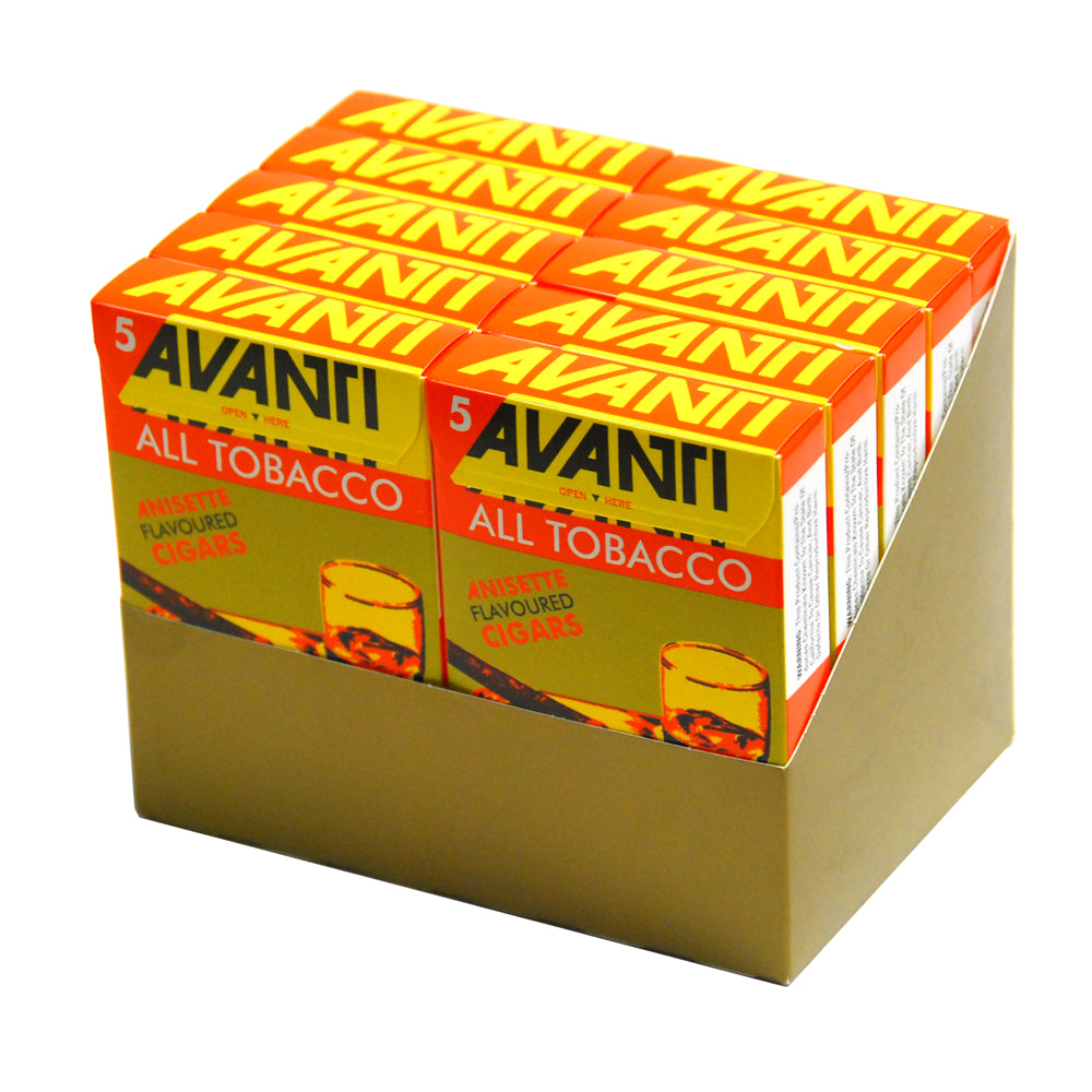 Parodi Avanti Anisette Cigars 10 Packs of 5 1