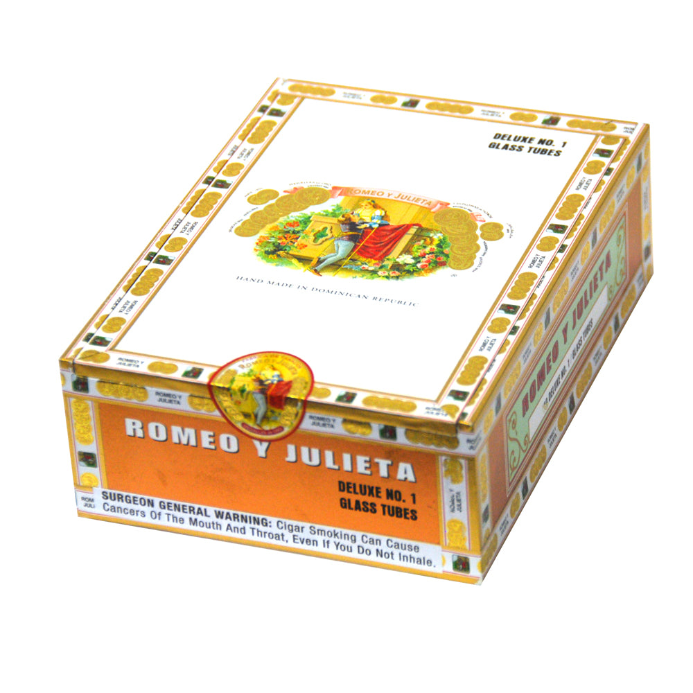 Romeo Y Julieta 1875 Deluxe 1 Glass Tubes Cigars Box of 10 1