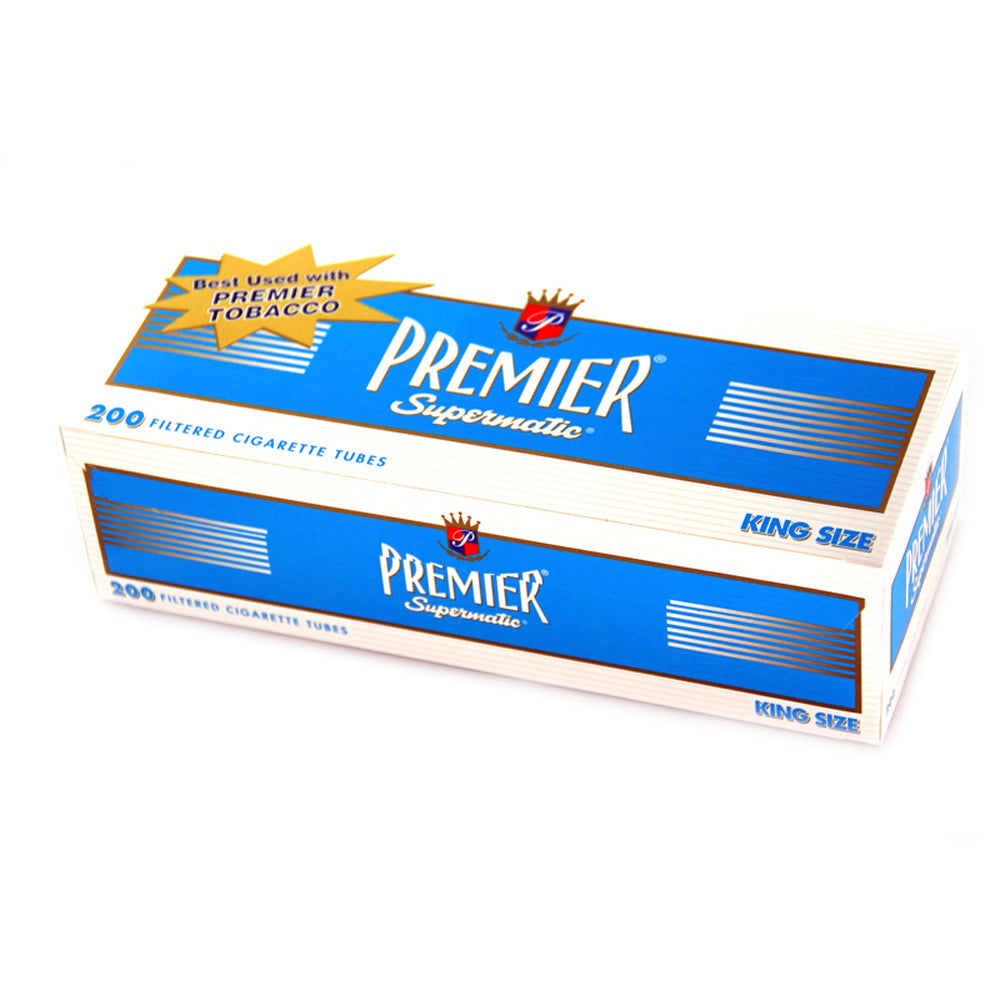 Premier Filter Tubes King Size Light 5 Cartons of 200 1
