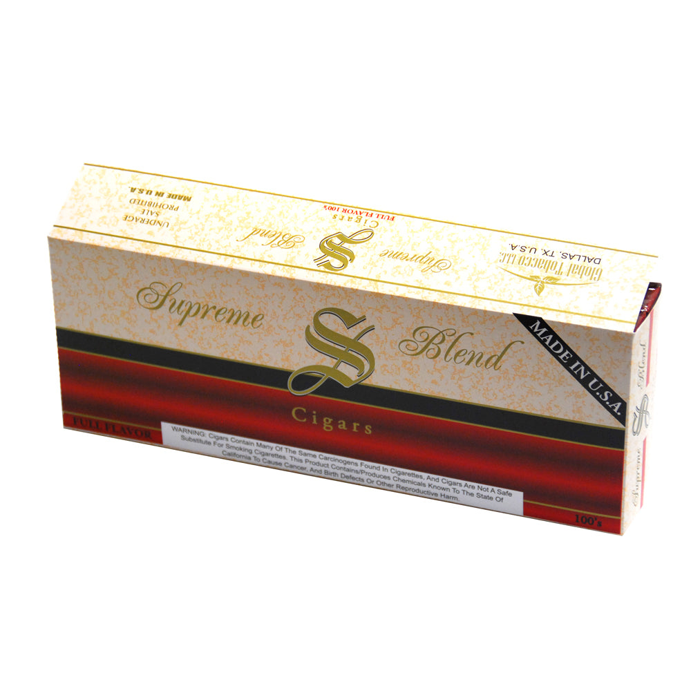 Supreme Blend Full Flavor Filtered Cigars 10 Packs of 20 1
