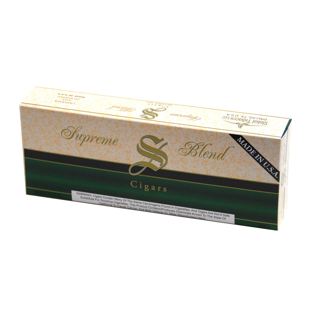 Supreme Blend Menthol Filtered Cigars 10 Packs of 20 1