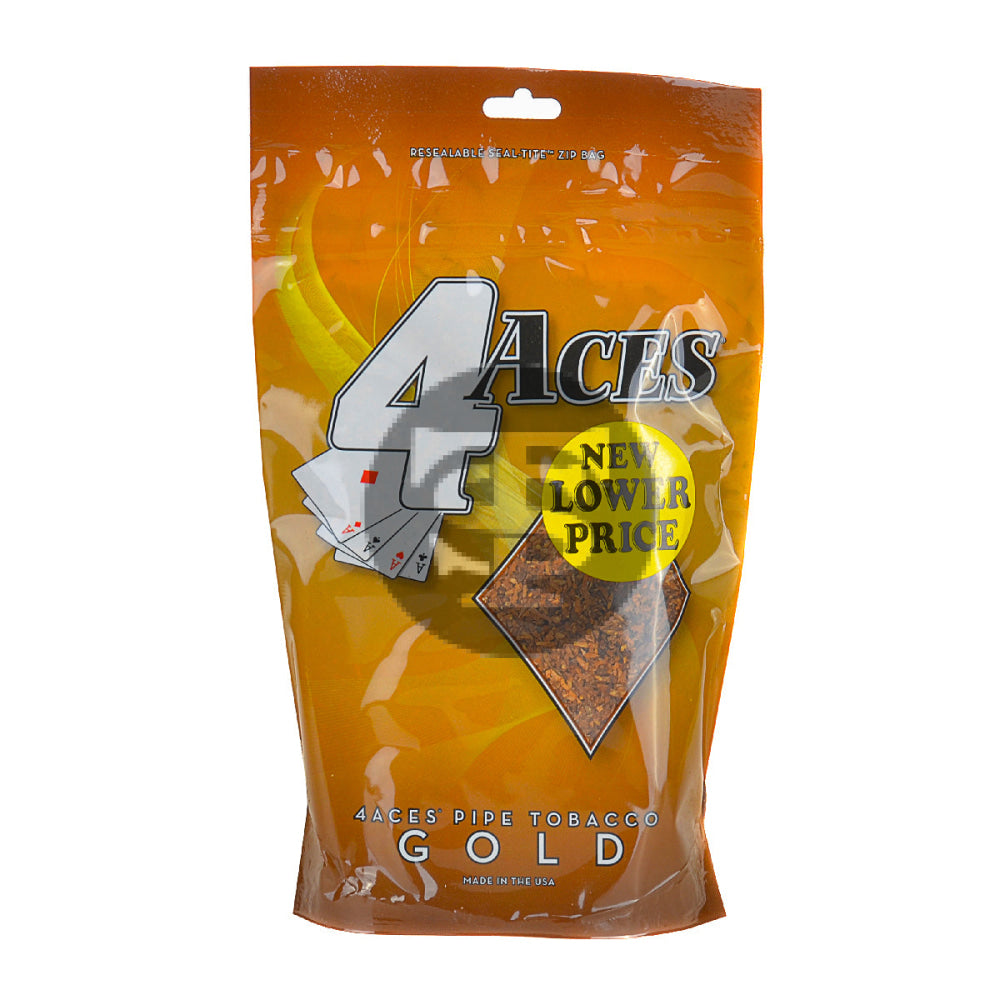 4aces tobacco 4 Aces Gold Pipe Tobacco 6 oz. Bag – Tobacco Stock