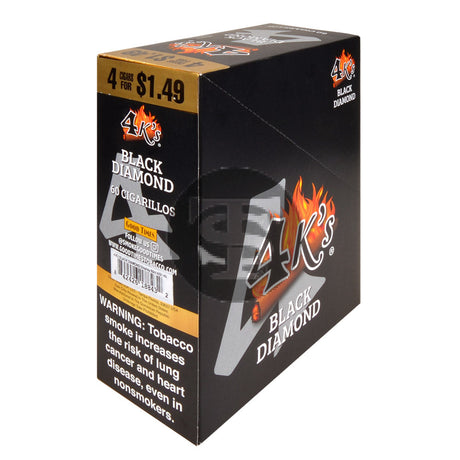 4 Kings Cigarillos 15 Packs of 4 Black Diamond Pre-Priced $1.49