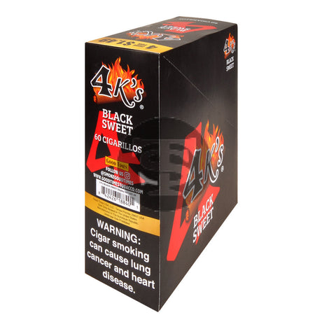4 Kings Cigarillos 15 Packs of 4 Black Sweet Pre-Priced $1.49