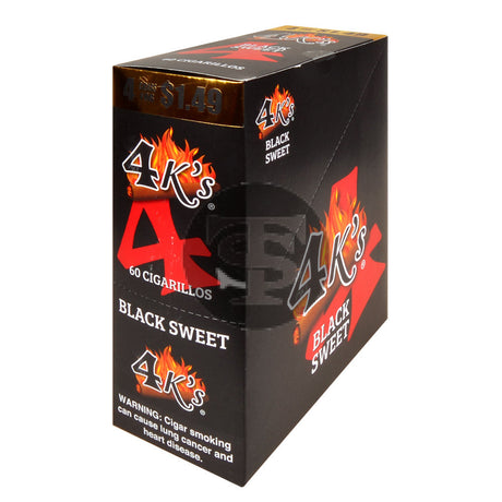 4 Kings Cigarillos 15 Packs of 4 Black Sweet Pre-Priced $1.49