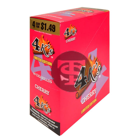 4 Kings Cigarillos 15 Packs of 4 Cherry Pre-Priced $1.49