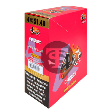 4 Kings Cigarillos 15 Packs of 4 Cherry Pre-Priced $1.49