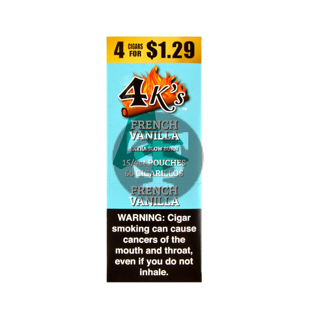 4 Kings Cigarillos 15 Packs of 4 French Vanilla $1.29 pre-price