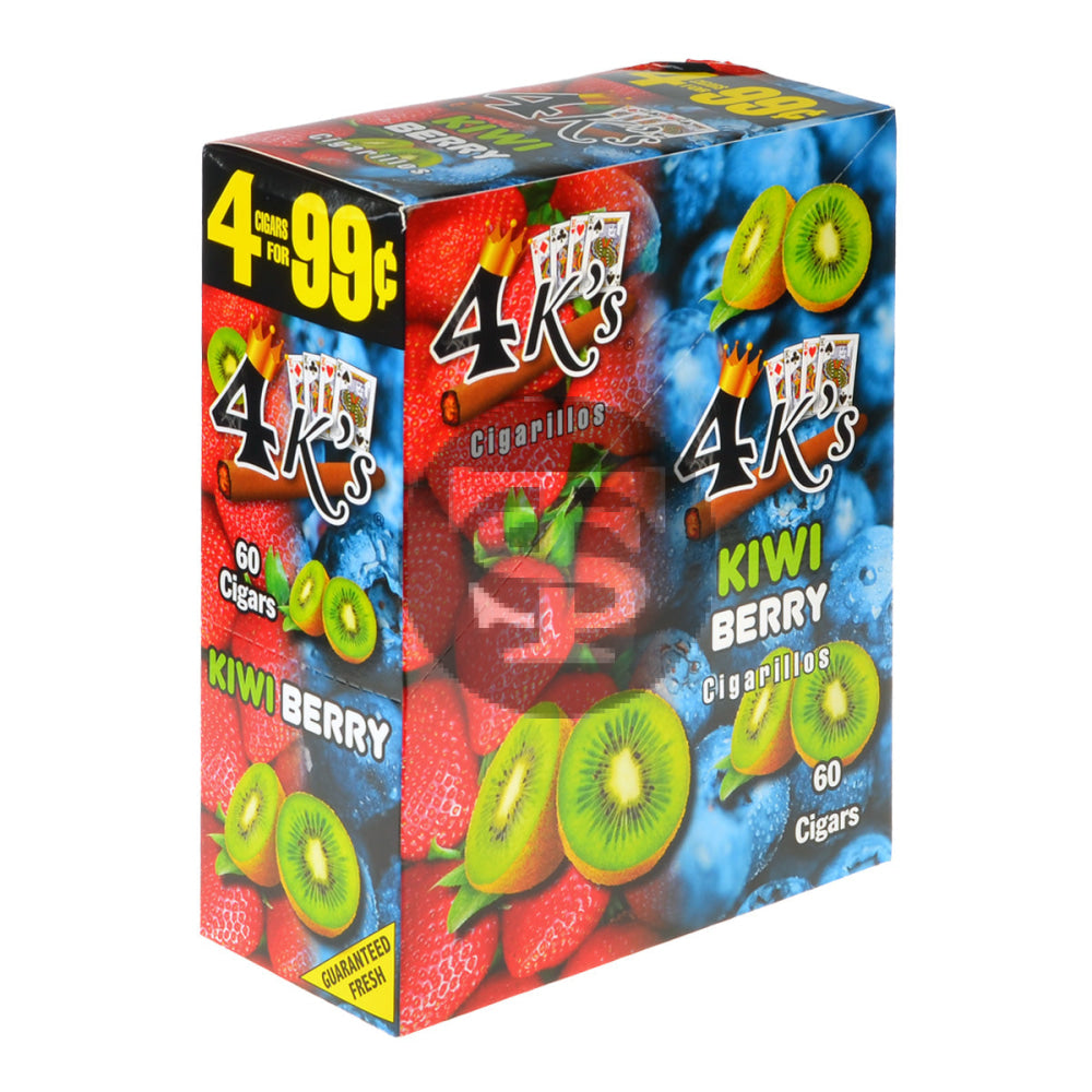 4 Kings Cigarillos 15 Packs of 4 Kiwi Berry 1