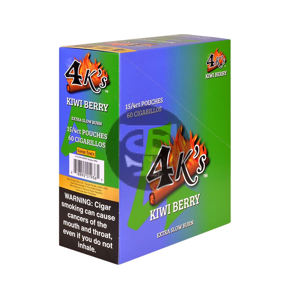 4 Kings Cigarillos 15 Packs of 4 Kiwi Berry
