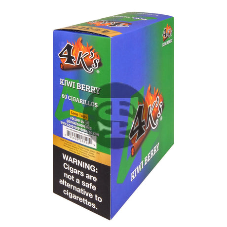 4 Kings Cigarillos 15 Packs of 4 Kiwi Berry Pre-Priced $1.49