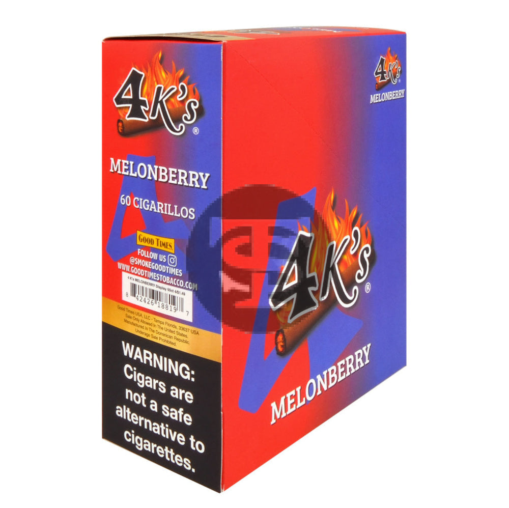 4 Kings Cigarillos 15 Packs of 4 Melonberry Pre-Priced $1.49