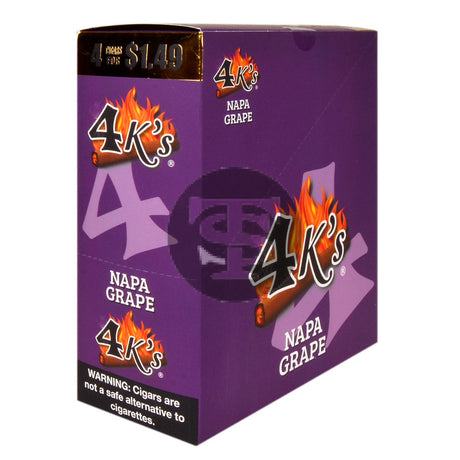 4 Kings Cigarillos 15 Packs of 4 Napa Grape Pre-Priced $1.49