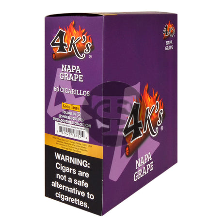 4 Kings Cigarillos 15 Packs of 4 Napa Grape Pre-Priced $1.49