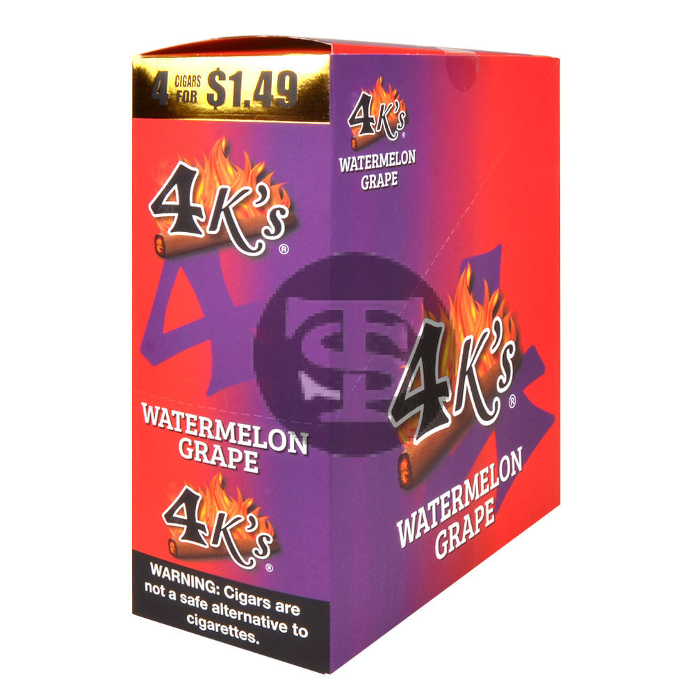 4 Kings Cigarillos 15 Packs of 4 Watermelon Grape Pre-Priced $1.49