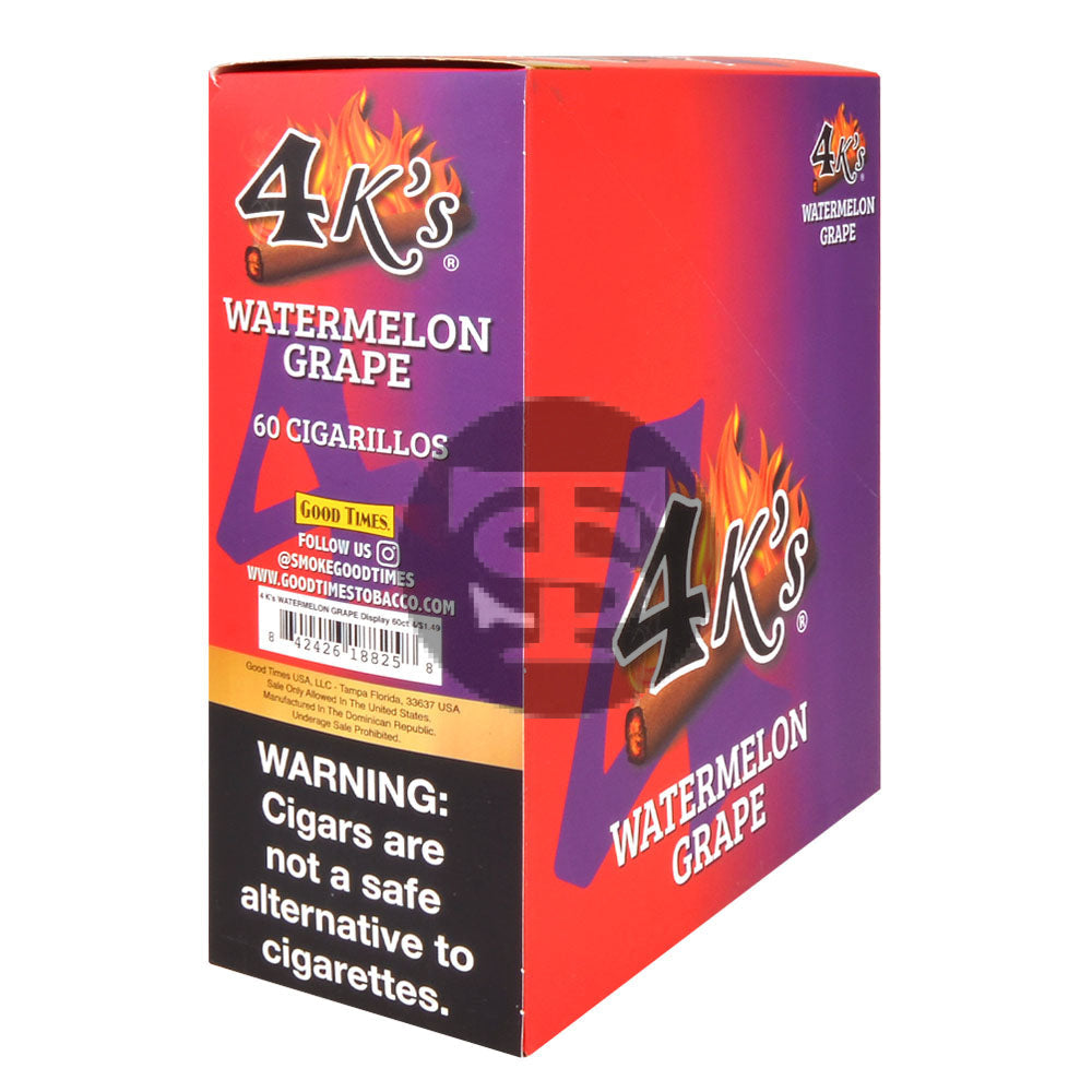 4 Kings Cigarillos 15 Packs of 4 Watermelon Grape Pre-Priced $1.49