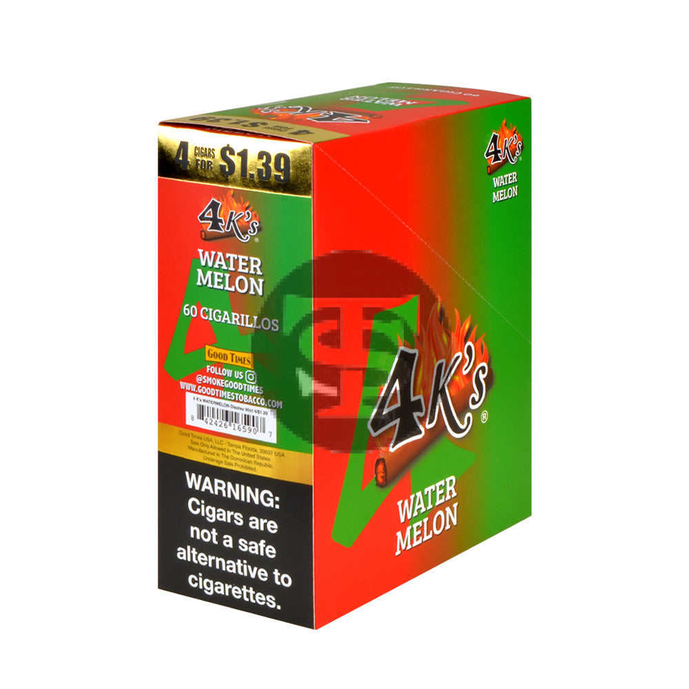 4 Kings Cigarillos 15 Packs of 4 Watermelon Pre-Priced $1.39