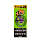 4 Kings Cigarillos 15 Packs of 4 White Grape $1.29 pre-price