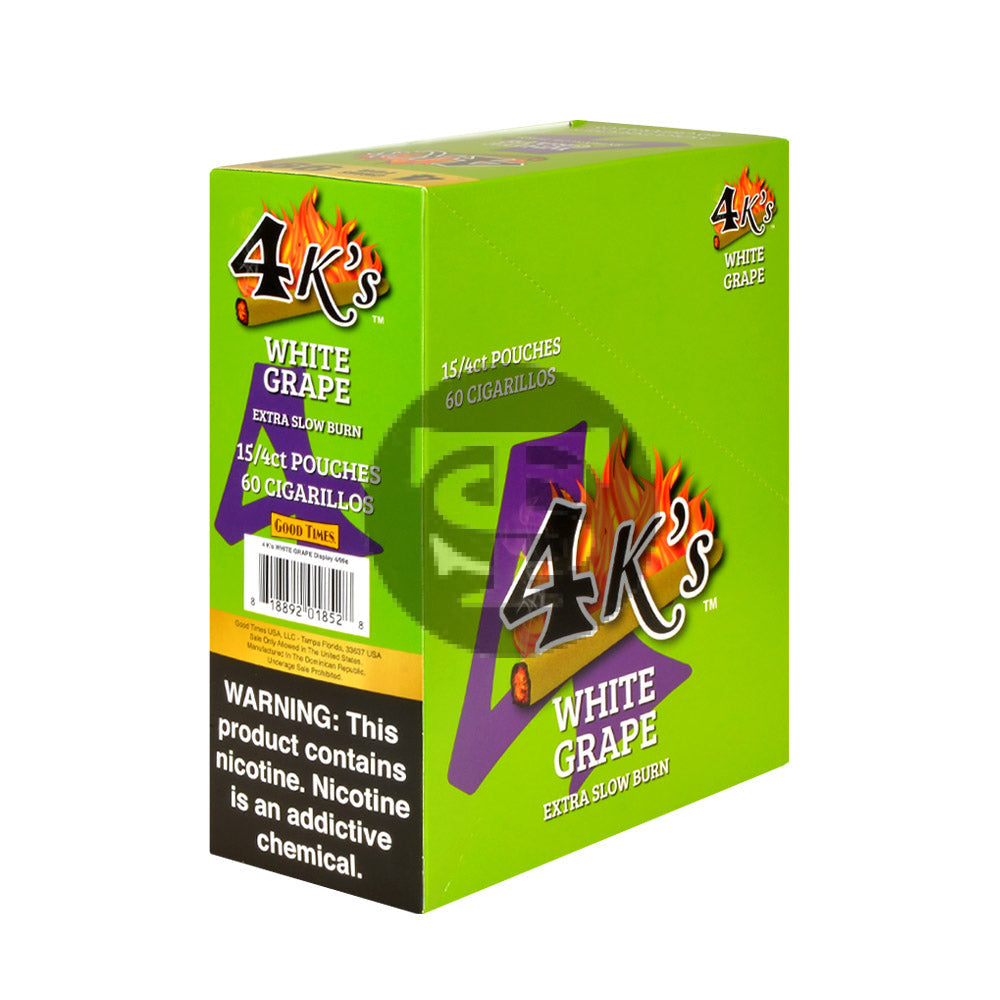 4 Kings Cigarillos 15 Packs of 4 White Grape