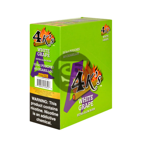4 Kings Cigarillos 15 Packs of 4 White Grape