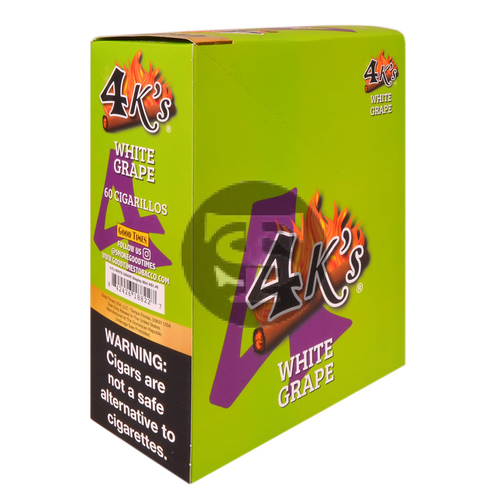 4 Kings Cigarillos 15 Packs of 4 White Grape Pre-Priced $1.49