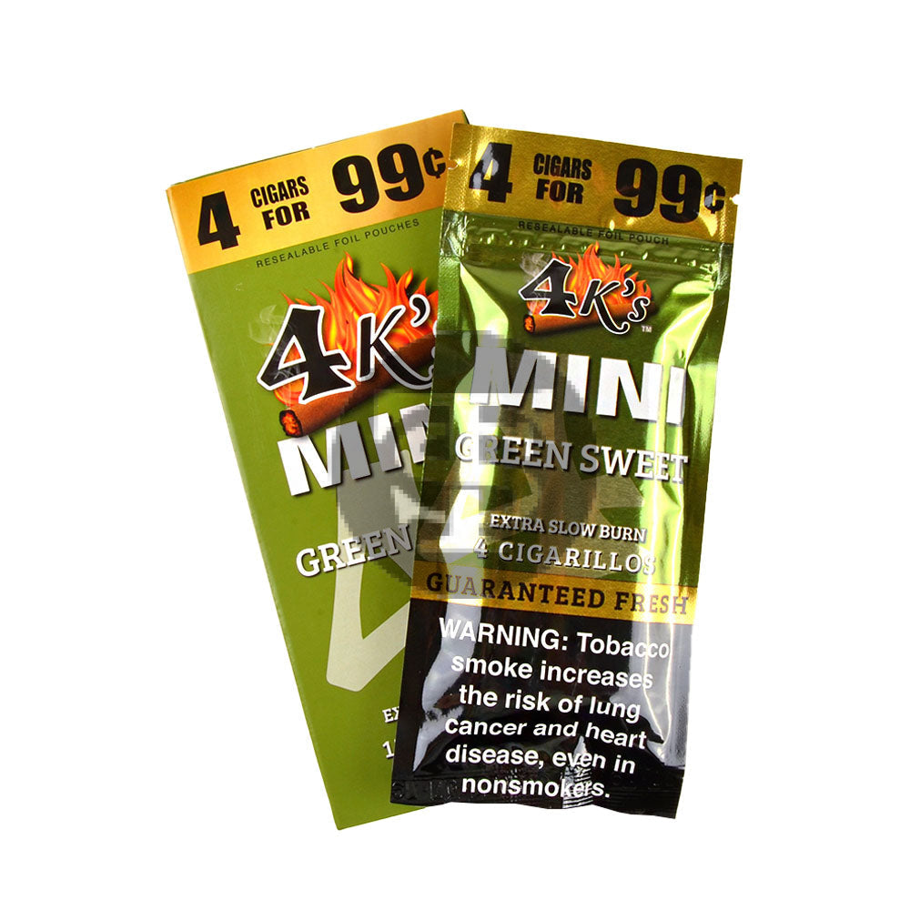 4 Kings Mini Cigarillos 4 For 99c 15 Packs of 4 Green Sweet 3