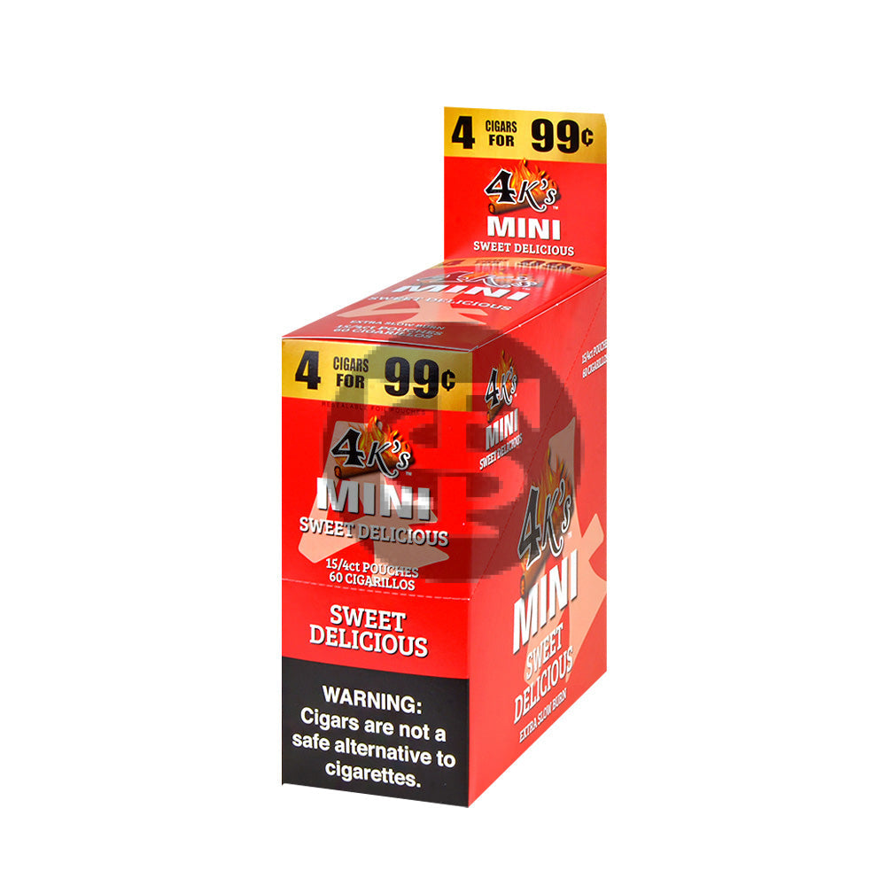4 Kings Mini Cigarillos 4 For 99c 15 Packs of 4 Sweet Delicious 1