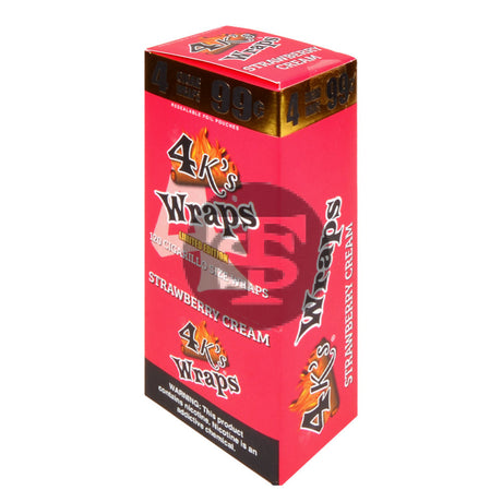 4 Kings Wraps 4 for 99c 30 pack of 4 Strawberry Cream