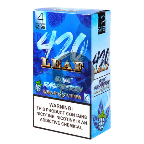 420 Leaf Wraps $2.99 Pre-Priced 12 packs of 4 Blue Raspberry