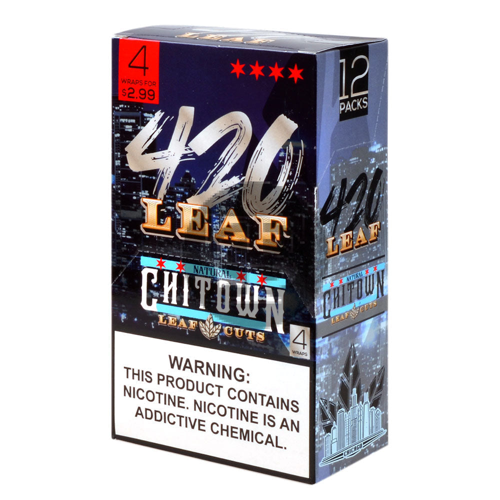 420 Leaf Wraps $2.99 Pre-Priced, 12 packs of 4 ChiTown – Tobacco Stock