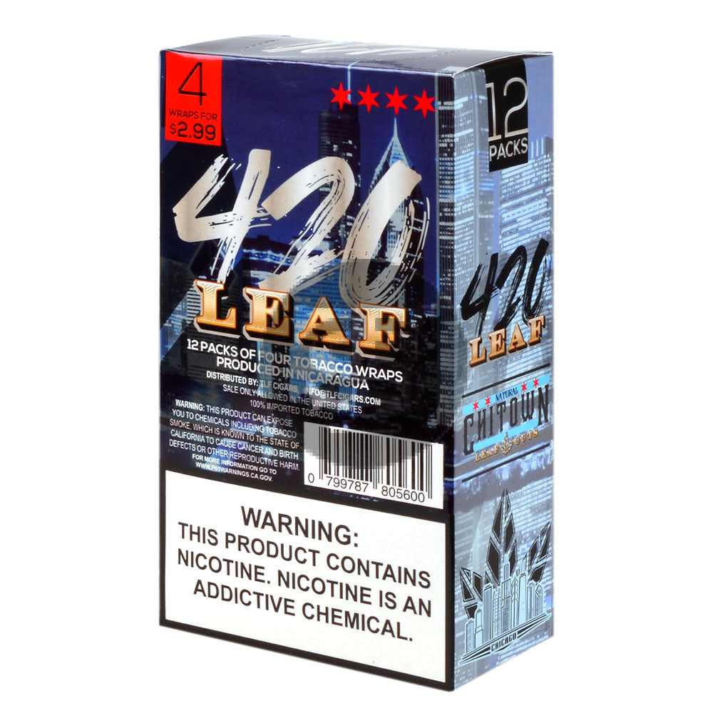 420 Leaf Wraps $2.99 Pre-Priced, 12 packs of 4 ChiTown – Tobacco Stock