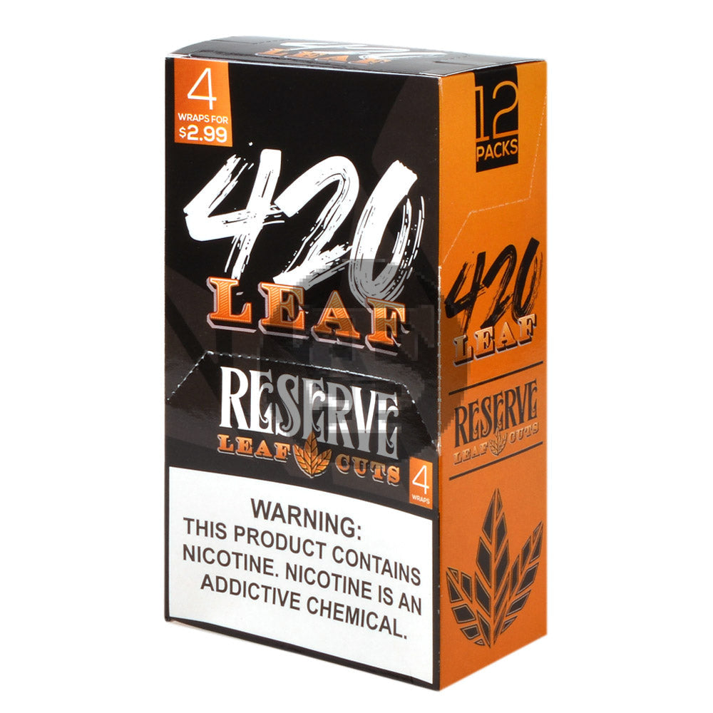 トップス papier 420 Leaf Wraps $2.99 Pre-Priced, 12 packs of 4 Reserve – Tobacco Stock