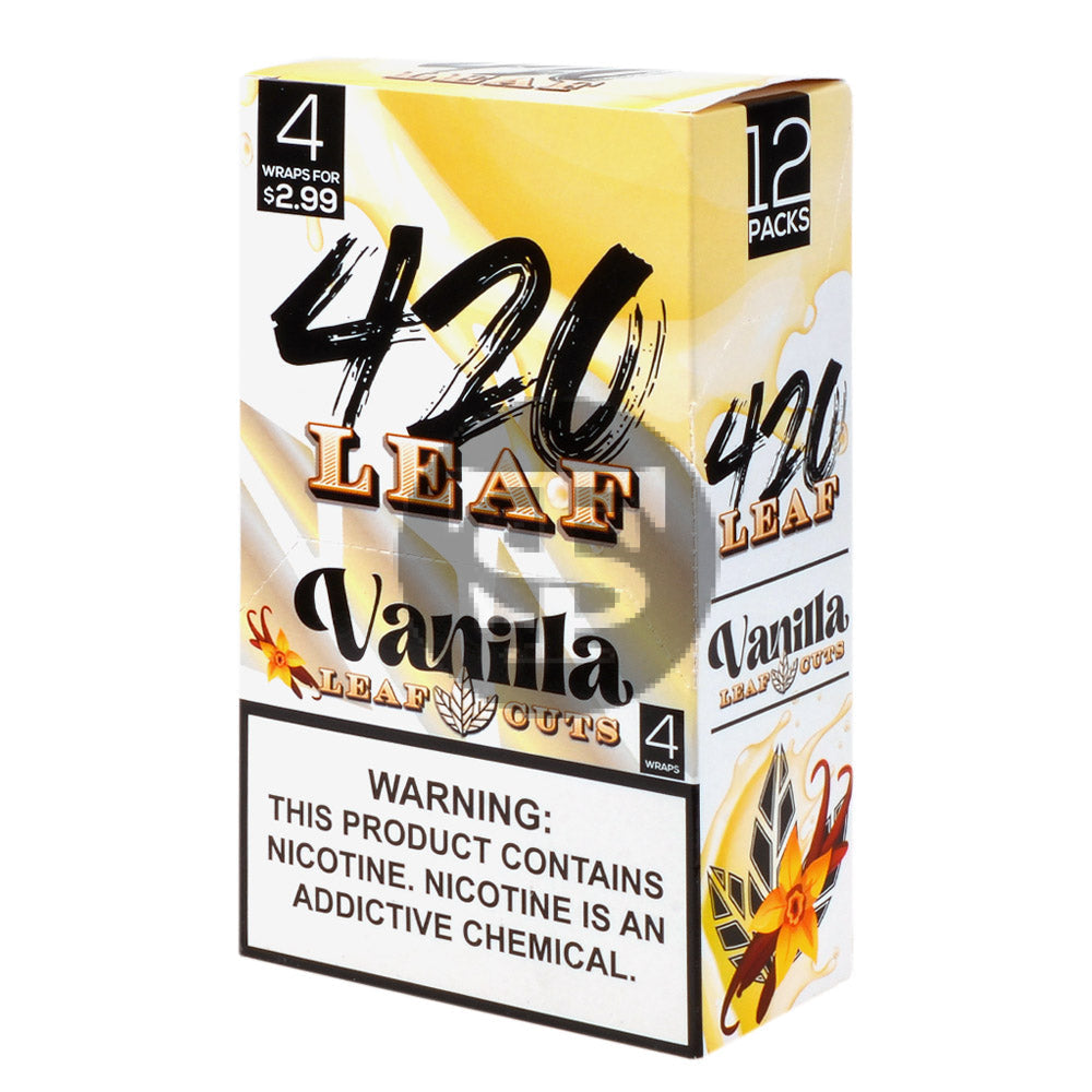 420 Leaf Wraps $2.99 Pre-Priced, 12 packs of 4 Vanilla – Tobacco Stock