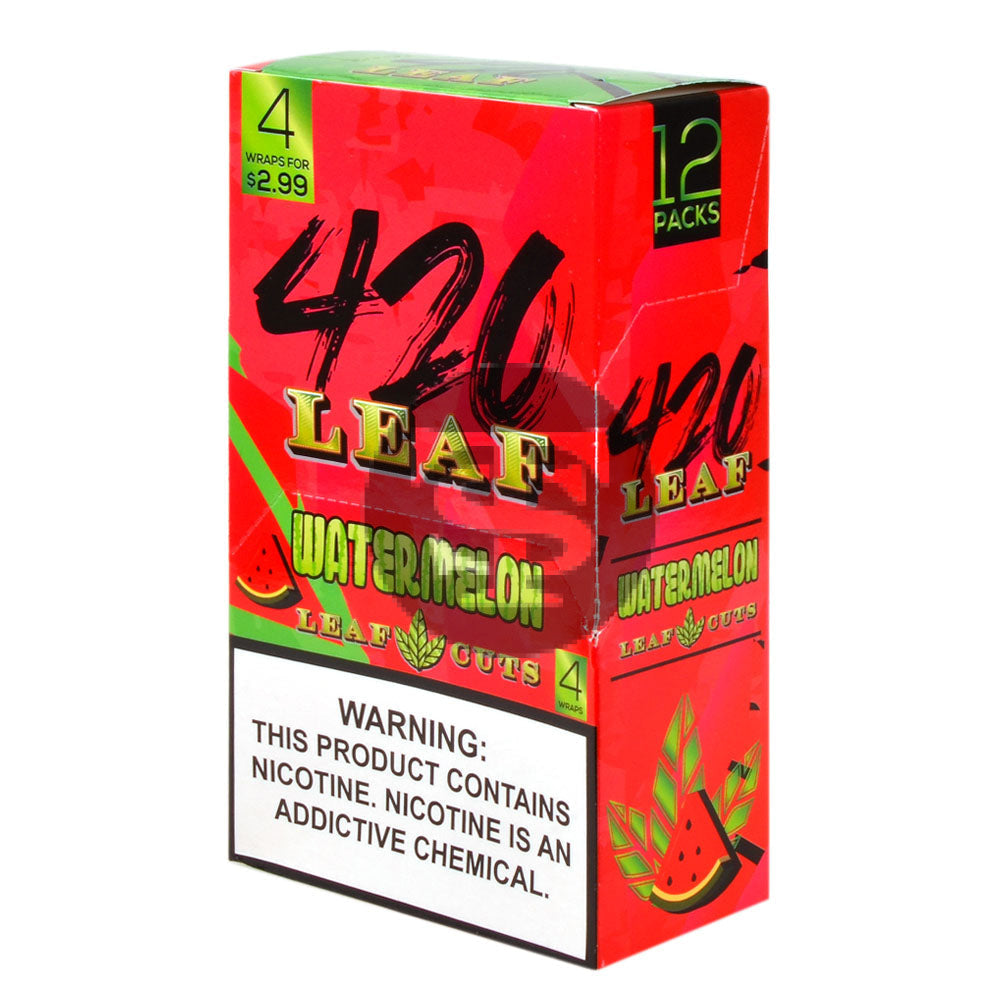 420 Leaf Wraps $2.99 Pre-Priced, 12 packs of 4 Watermelon