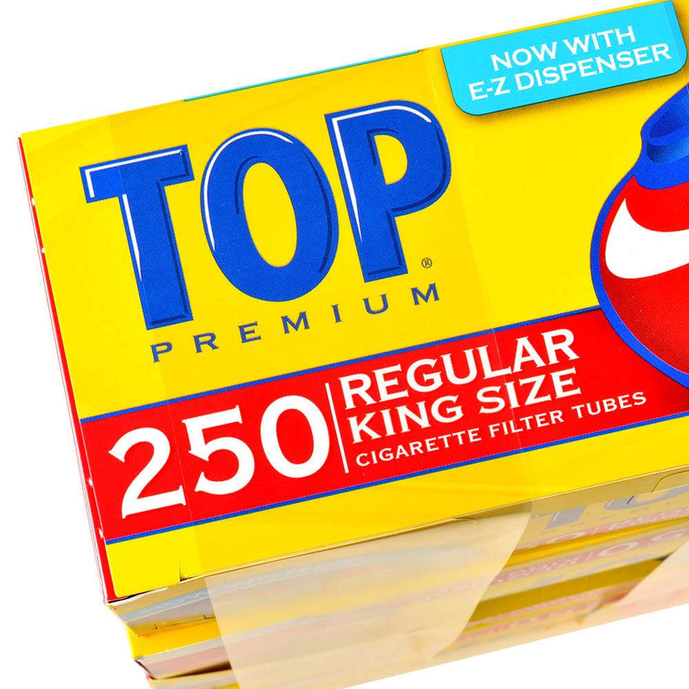 Top Premium Filter Tubes King Size Regular – Tobacco Stock
