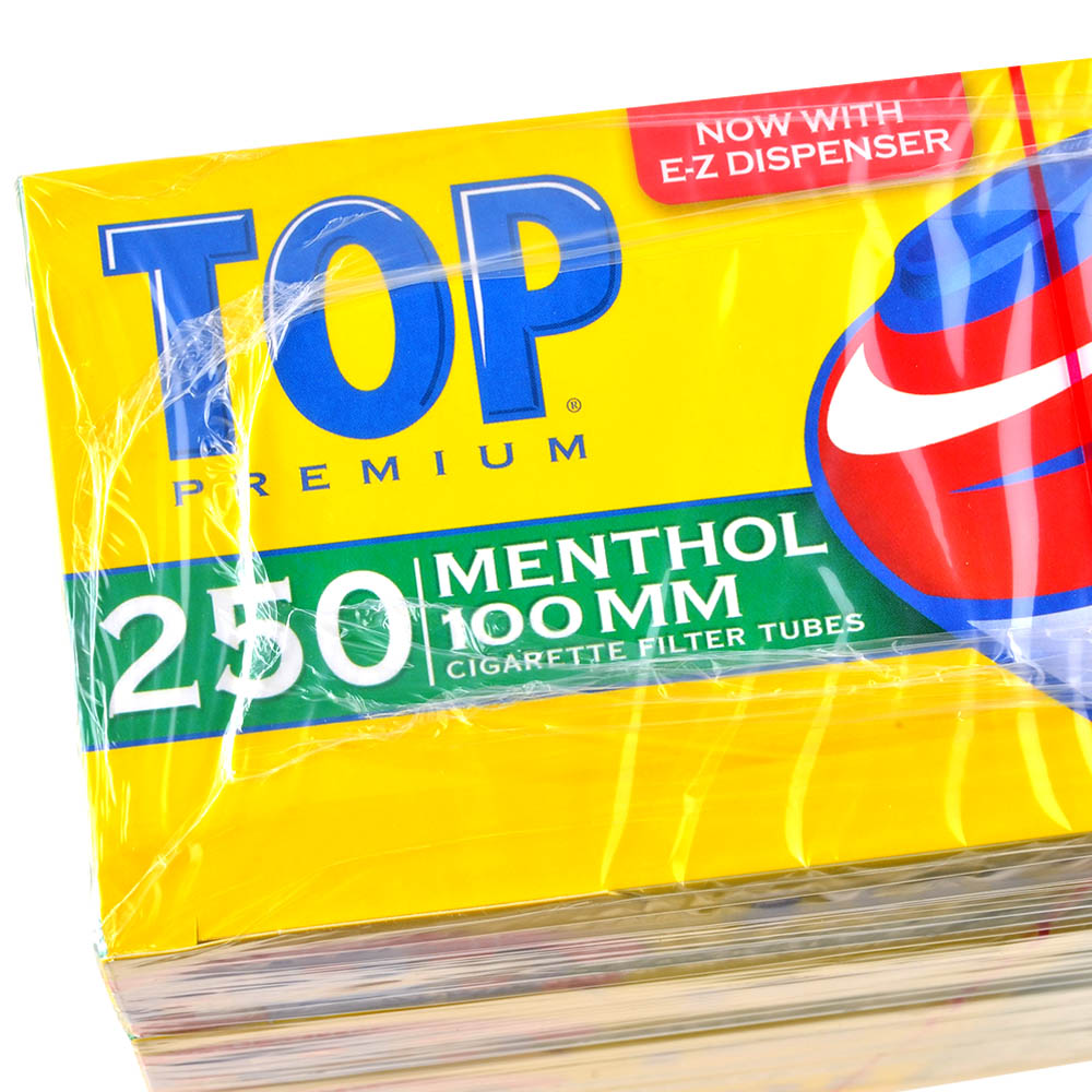 Top Premium Filter Tubes 100 mm Menthol 4 Cartons of 250