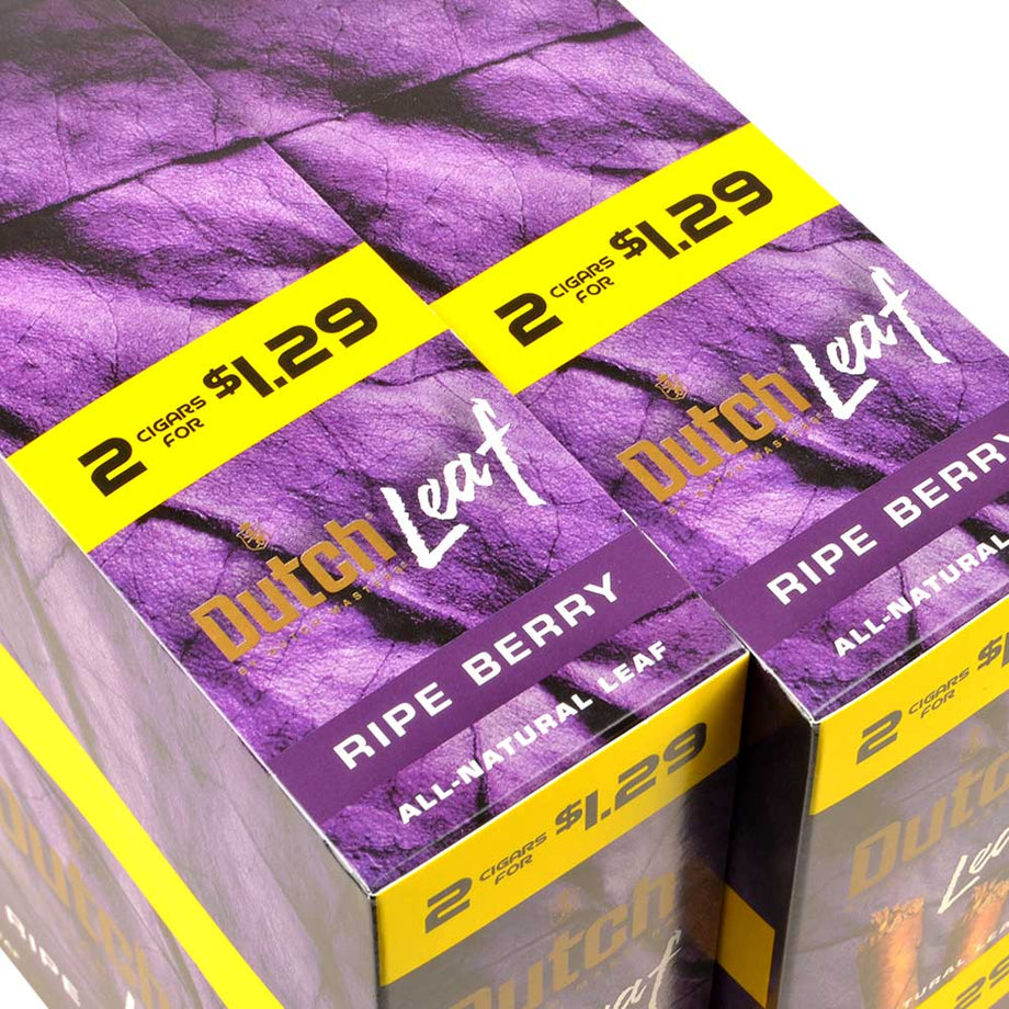 Dutch Leaf Ripe Berry | 2 For $1.29 Cigarillos | 30 Packs of 2 |  TobaccoStock.com – Tobacco Stock