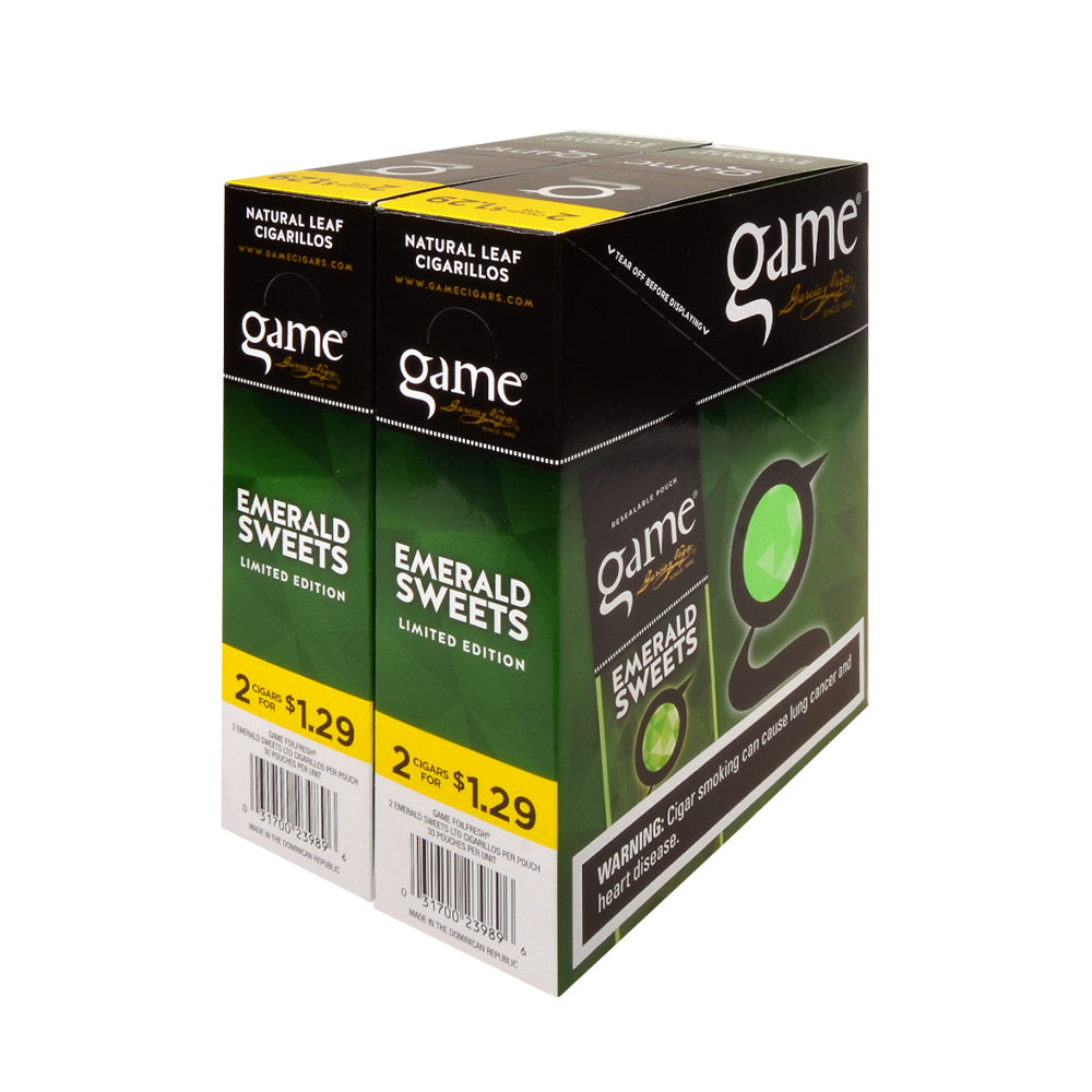 Game Vega Cigarillos Emerald Sweets Foil 2 for $1.29 30 Pouches of 2