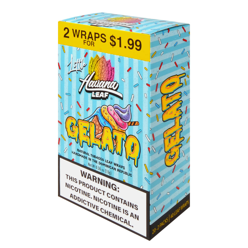 Havana Leaf Little Tobacco Wrap $1.99, Gelato 20x2