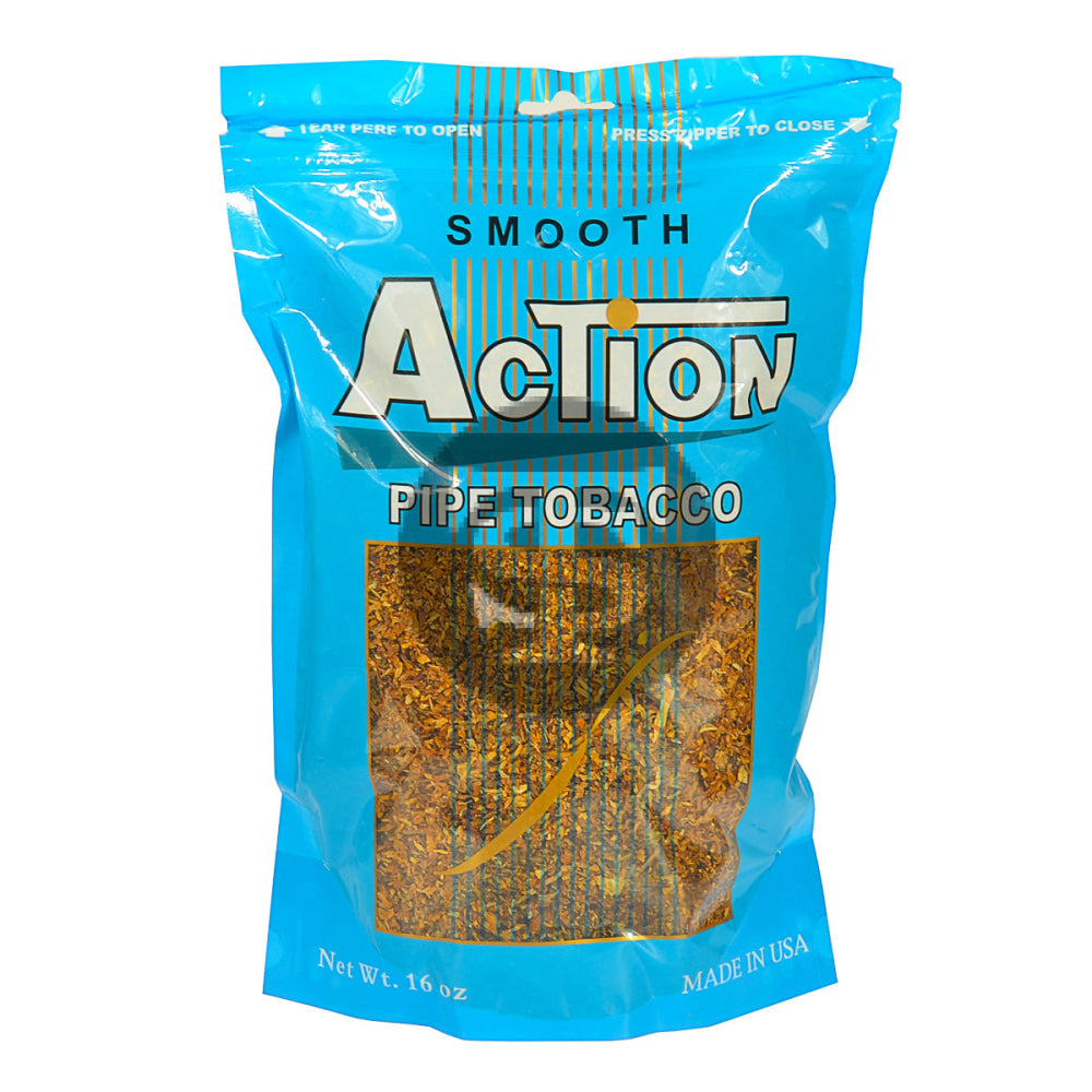 net tobacco Action Smooth Pipe Tobacco 16 oz. Bag – Tobacco Stock