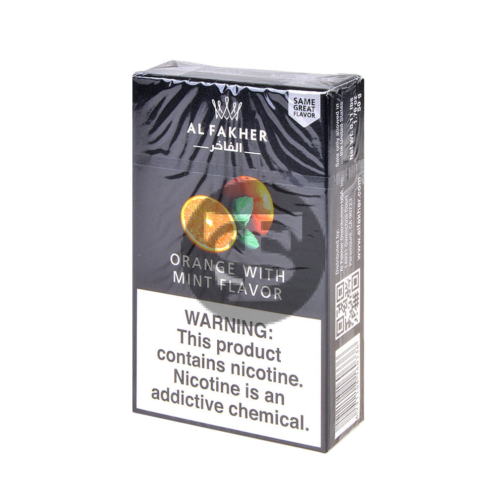 Al Fakher Hookah Shisha Pack of 50g Orange With Mint  Tobacco Stock