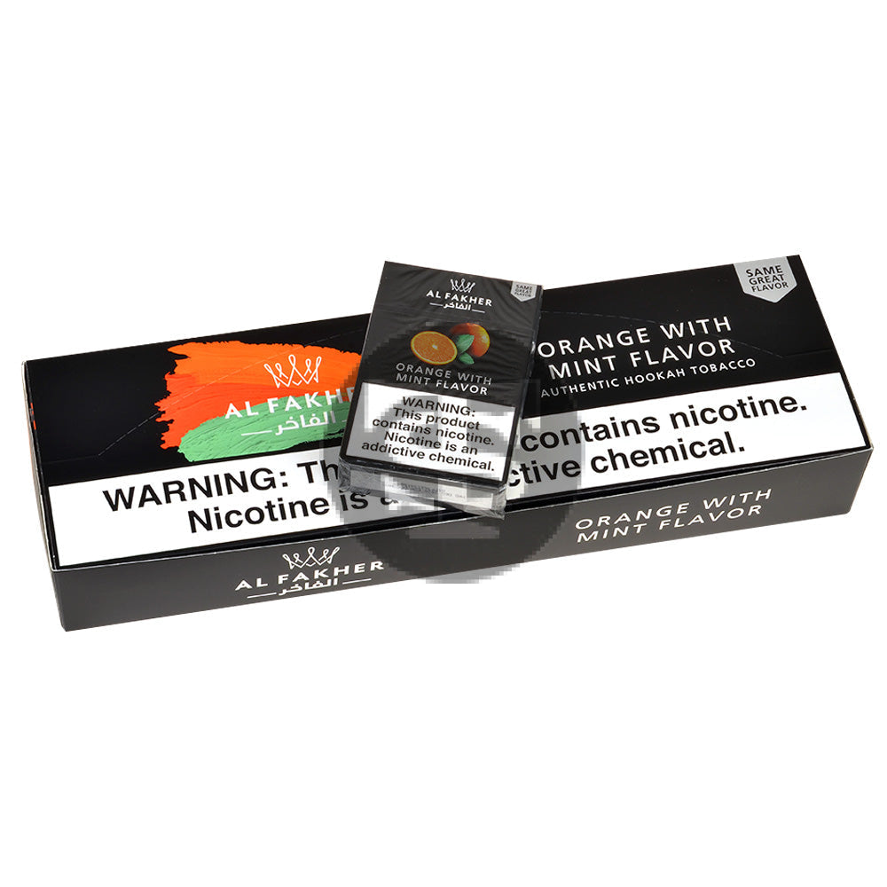 Al Fakher Hookah Shisha Pack of 50g Orange With Mint  Tobacco Stock